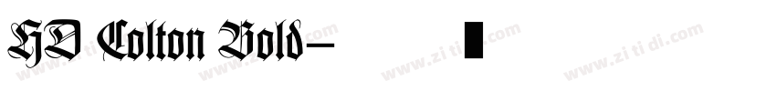 HD Colton Bold字体转换